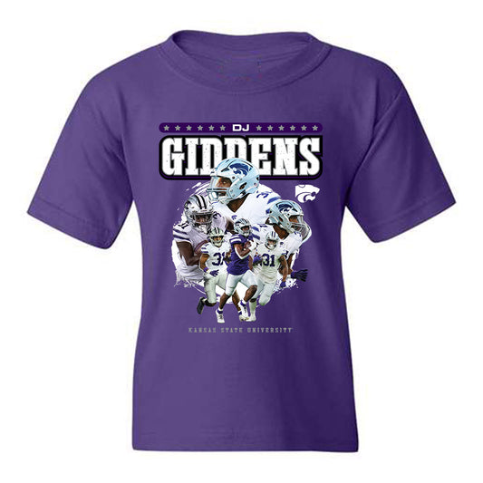 Kansas State - NCAA Football : DJ Giddens - Player Collage Youth T-Shirt