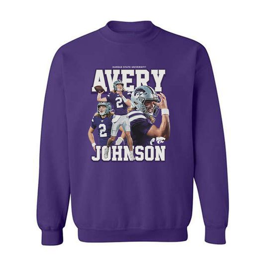 Kansas State - NCAA Football : Avery Johnson - Player Collage Crewneck Sweatshirt