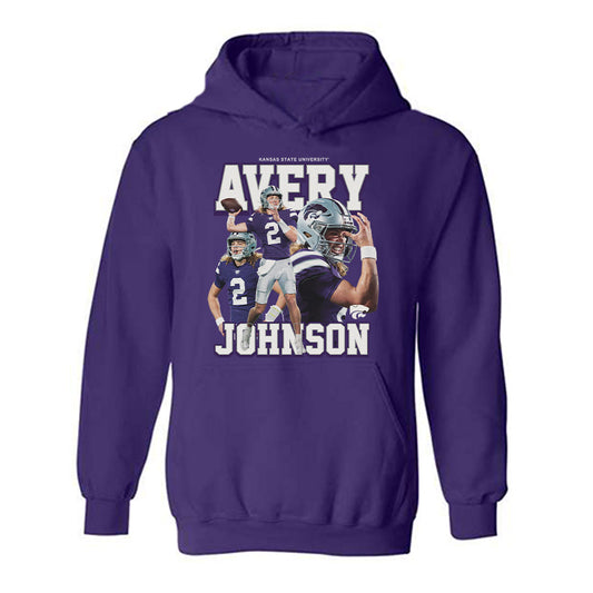 Kansas State - NCAA Football : Avery Johnson - Player Collage Hooded Sweatshirt