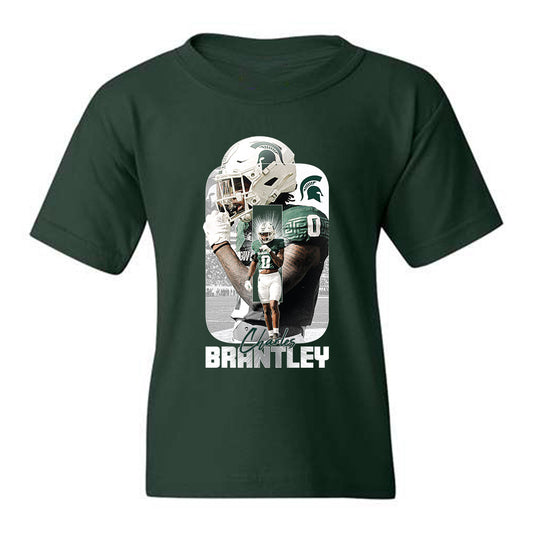 Michigan State - NCAA Football : Charles Brantley - Youth T-Shirt Player Collage