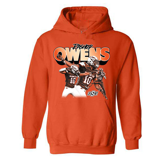 Oklahoma State - NCAA Football : Rashod Owens - Player Collage Hooded Sweatshirt