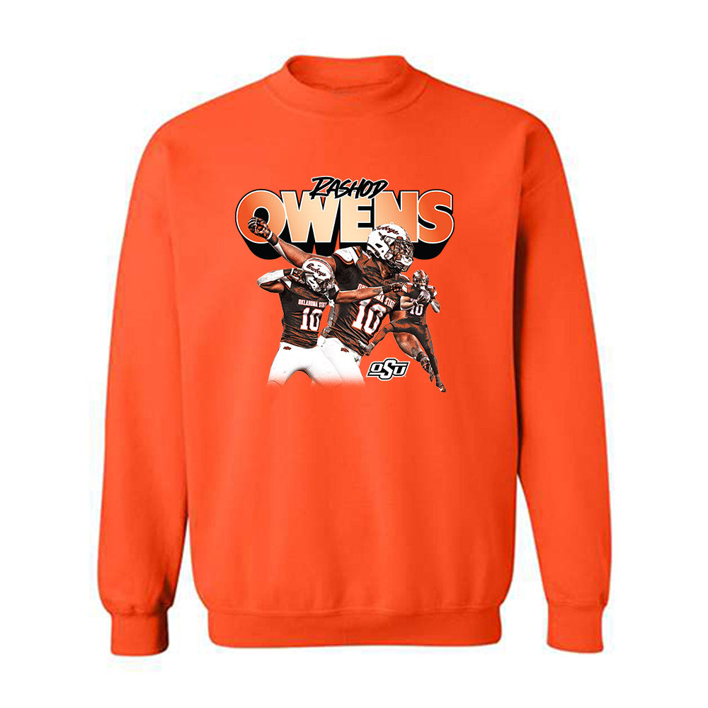 Oklahoma State - NCAA Football : Rashod Owens - Player Collage Crewneck Sweatshirt