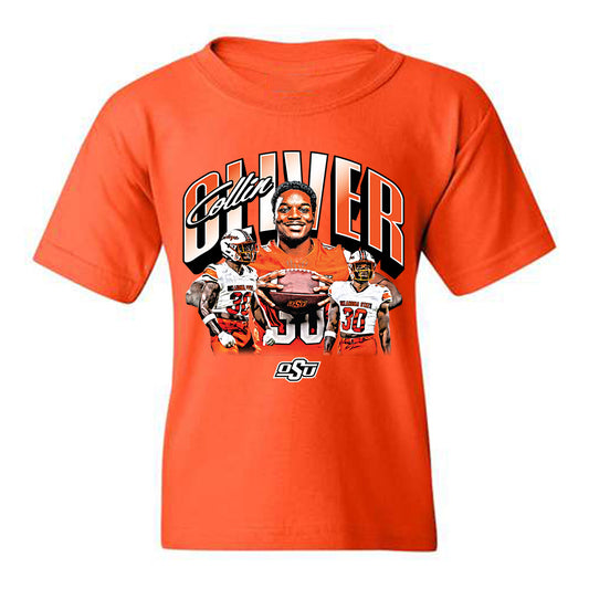 Oklahoma State - NCAA Football : Collin Oliver - Player Collage Youth T-Shirt