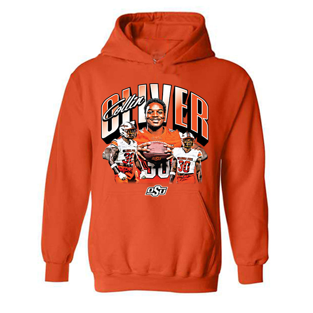 Oklahoma State - NCAA Football : Collin Oliver - Player Collage Hooded Sweatshirt