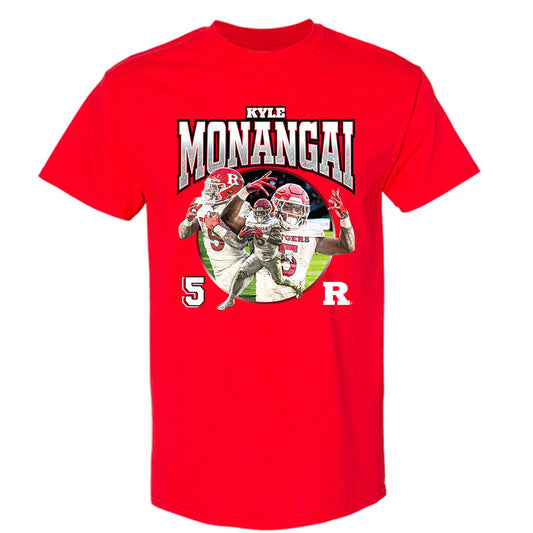 Rutgers - NCAA Football : Kyle Monangai - T-Shirt Player Collage