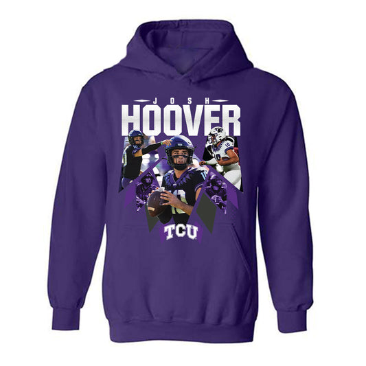 TCU - NCAA Football : Josh Hoover - Hooded Sweatshirt Player Collage