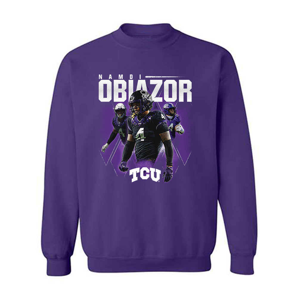 TCU - NCAA Football : Namdi Obiazor - Crewneck Sweatshirt Player Collage