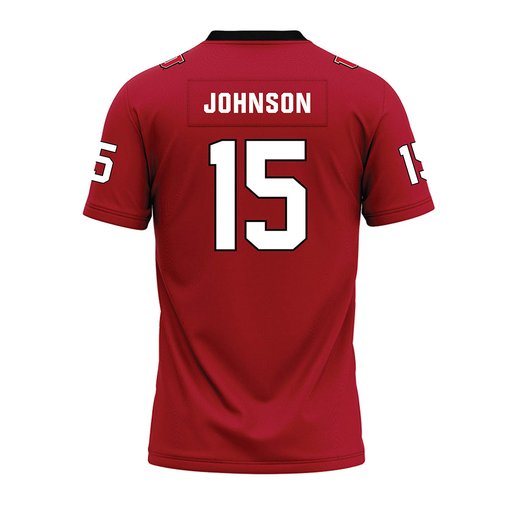 Utah - NCAA Football : Tao Johnson - Red Premium Football Jersey