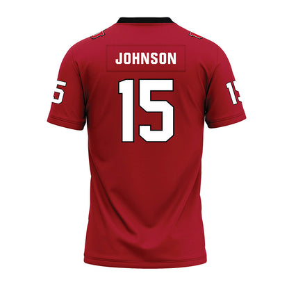 Utah - NCAA Football : Tao Johnson - Red Premium Football Jersey