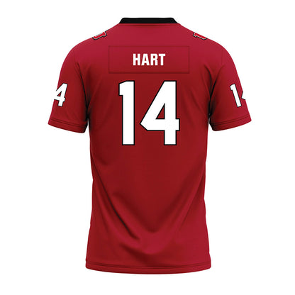 Utah - NCAA Football : JC Hart - Red Premium Football Jersey-1