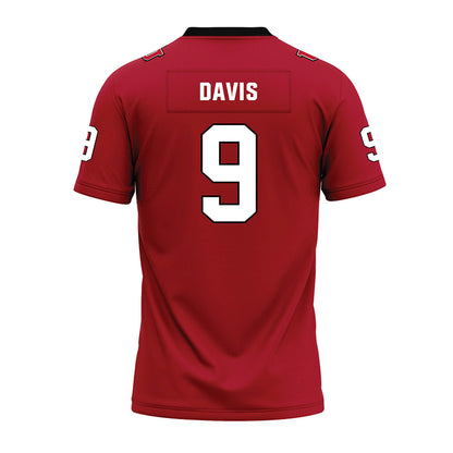 Utah - NCAA Football : Elijah Davis - Red Premium Football Jersey