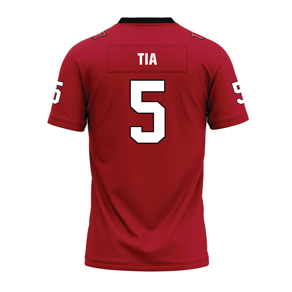 Utah - NCAA Football : Otto Tia - Red Premium Football Jersey-1