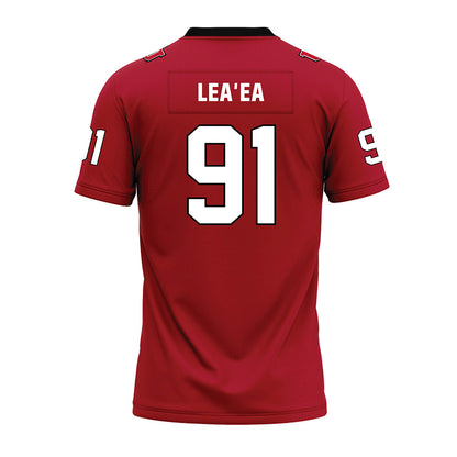 Utah - NCAA Football : Jonah Lea'ea - Red Premium Football Jersey