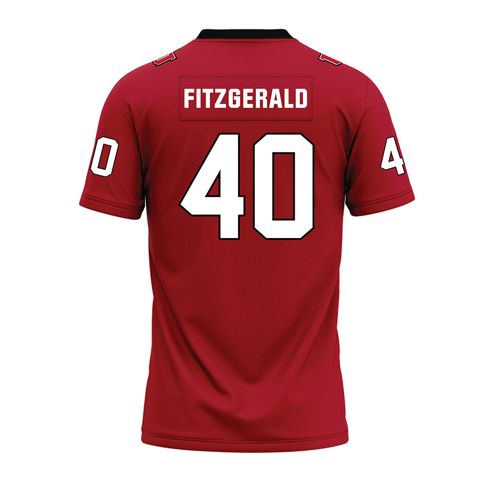 Utah - NCAA Football : Paul Fitzgerald - Red Premium Football Jersey