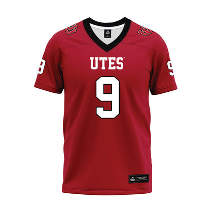 Utah - NCAA Football : Elijah Davis - Red Premium Football Jersey