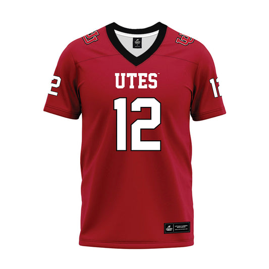 Utah - NCAA Football : Larry Simmons - Red Premium Football Jersey-0