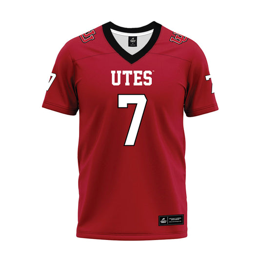 Utah - NCAA Football : Johnathan Hall - Red Premium Football Jersey-0