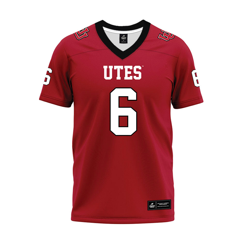Utah - NCAA Football : Nate Ritchie - Red Premium Football Jersey-0