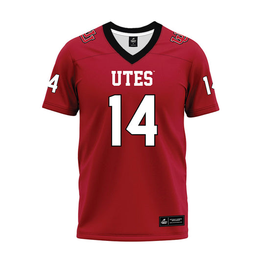 Utah - NCAA Football : JC Hart - Red Premium Football Jersey-0