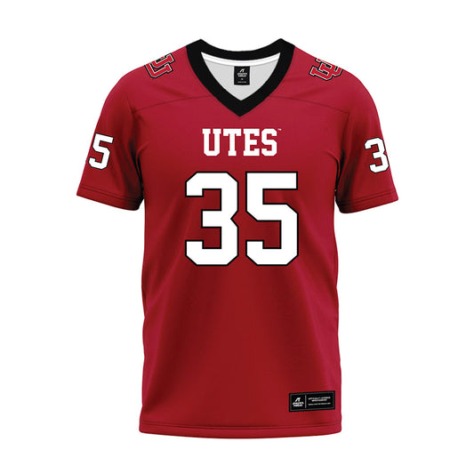 Utah - NCAA Football : Frankie Goodson - Red Premium Football Jersey-0