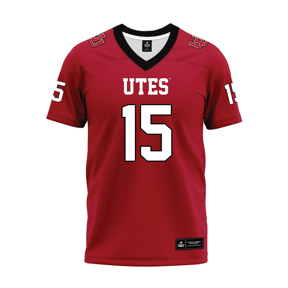 Utah - NCAA Football : Tao Johnson - Red Premium Football Jersey