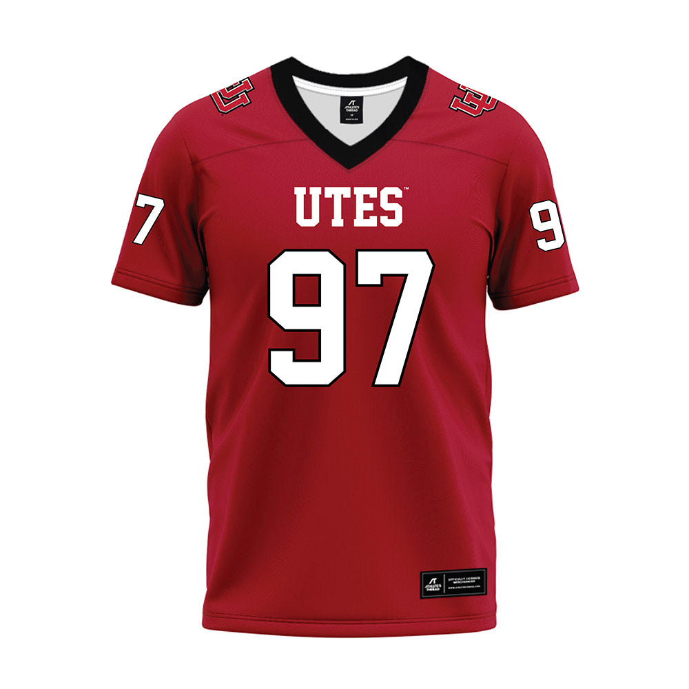 Utah - NCAA Football : Joseph Cheek - Red Premium Football Jersey-0
