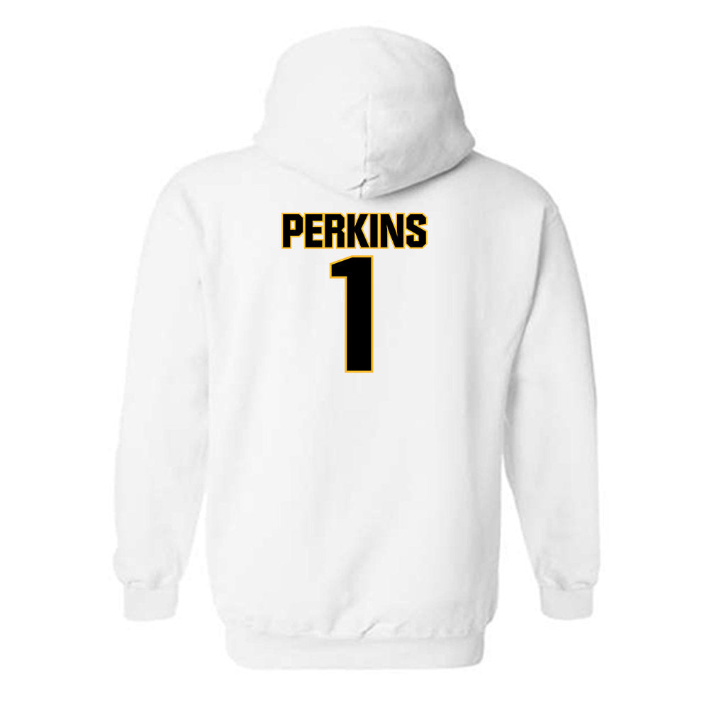 Towson - NCAA Football : Zay Perkins - Classic Fashion Shersey Hooded Sweatshirt-1