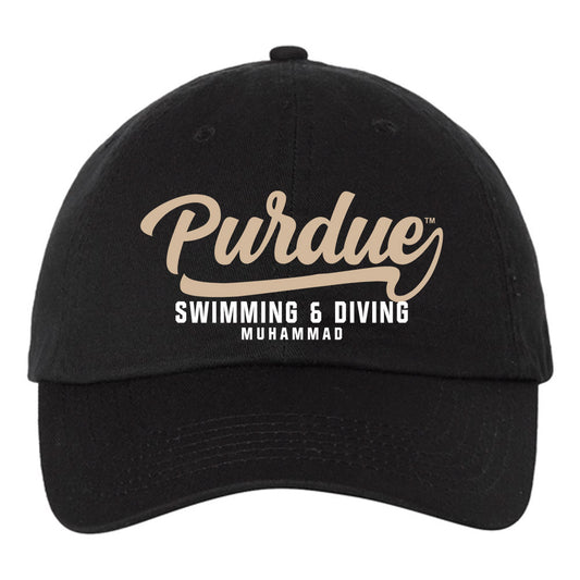 Purdue - NCAA Men's Swimming & Diving : Idris Muhammad - Dad Hat