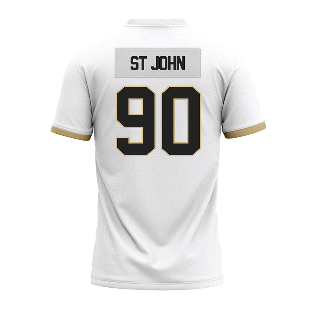 Purdue - NCAA Football : Elijah St John - White Premium Football Jersey-1