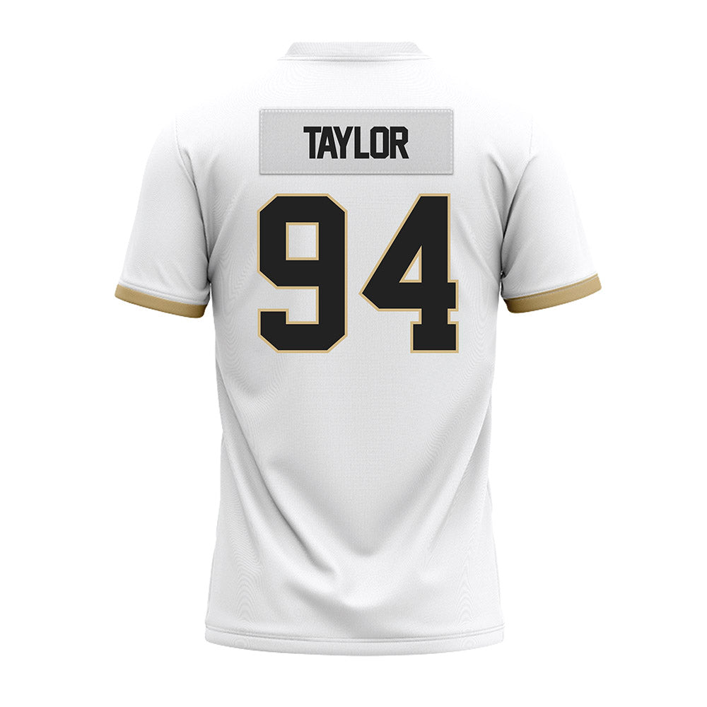 Purdue - NCAA Football : Elijah Taylor - White Premium Football Jersey