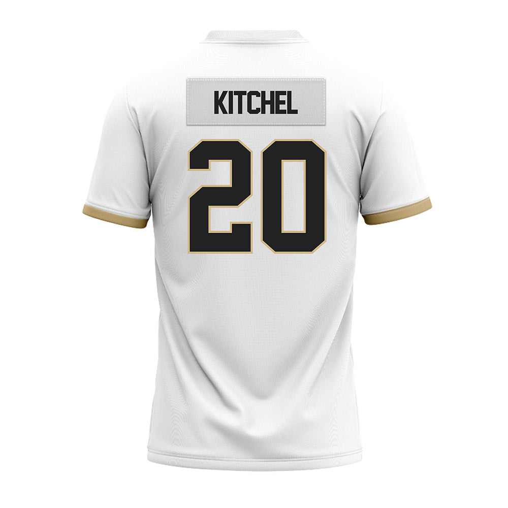 Purdue - NCAA Football : Carson Kitchel - White Premium Football Jersey