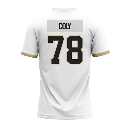 Purdue - NCAA Football : Bakyne Coly - White Premium Football Jersey