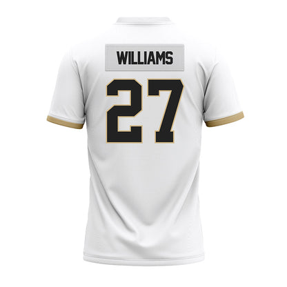 Purdue - NCAA Football : Zeke Williams - White Premium Football Jersey