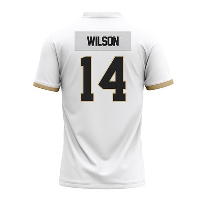 Purdue - NCAA Football : Jacob Wilson - White Premium Football Jersey