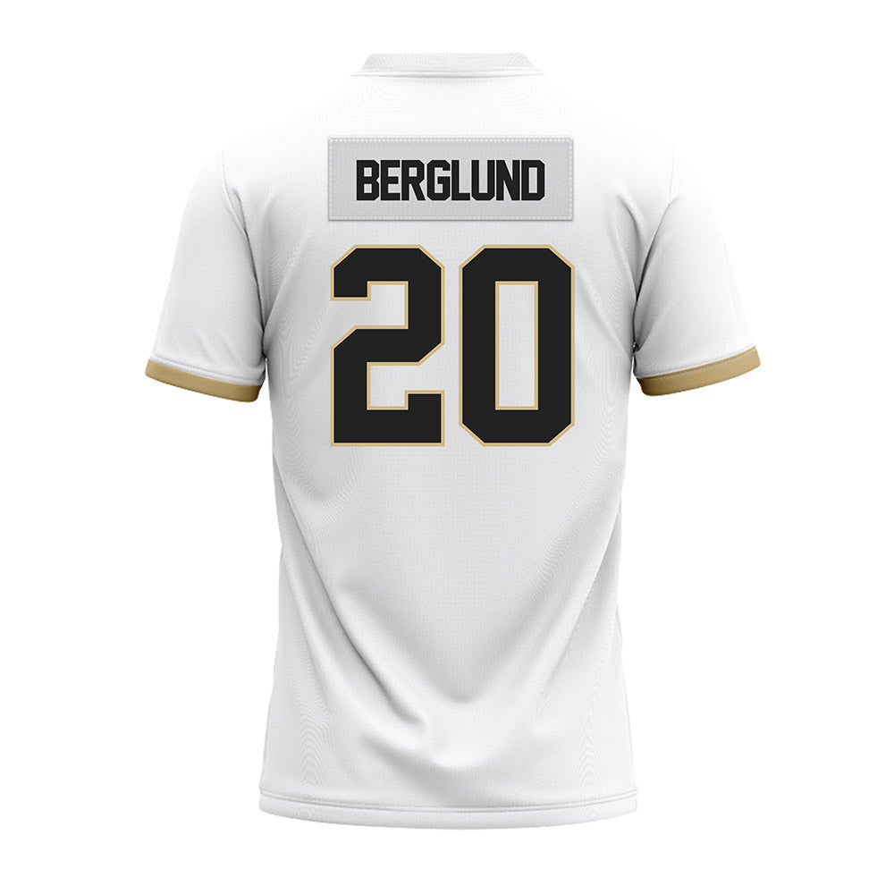 Purdue - NCAA Football : Winston Berglund - White Premium Football Jersey