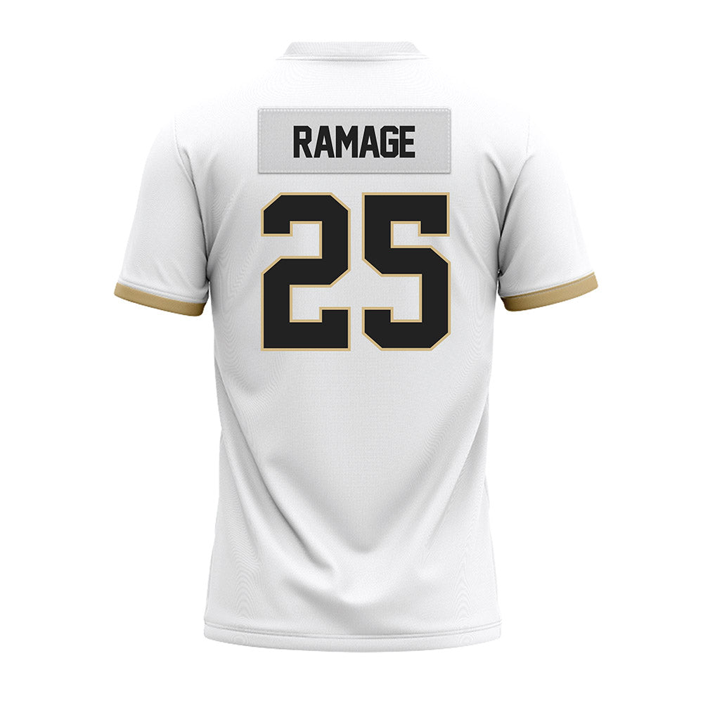 Purdue - NCAA Football : Iain Ramage - White Premium Football Jersey