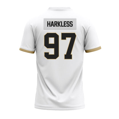 Purdue - NCAA Football : Jamarrion Harkless - White Premium Football Jersey