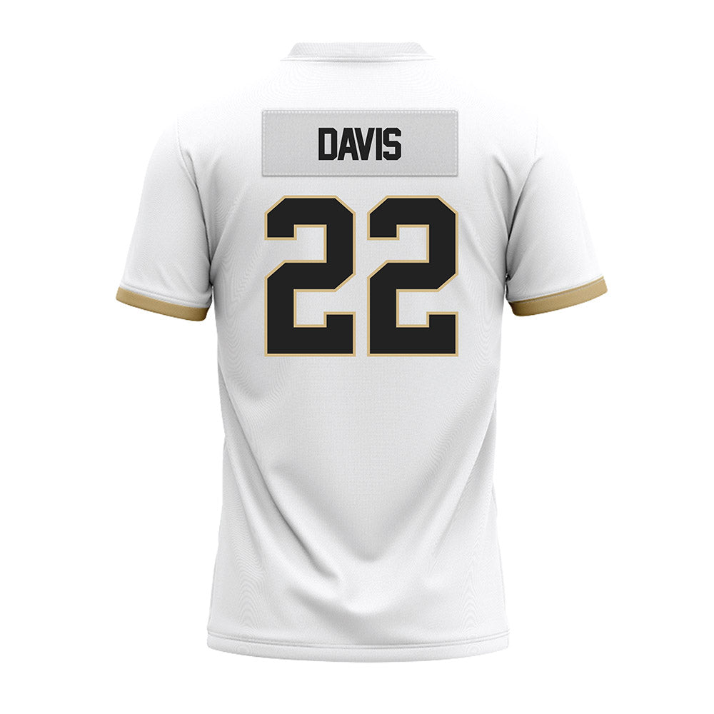 Purdue - NCAA Football : Owen Davis - White Premium Football Jersey