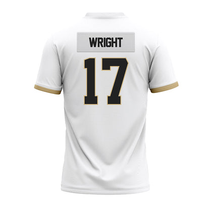 Purdue - NCAA Football : Traveon Wright - White Premium Football Jersey-1