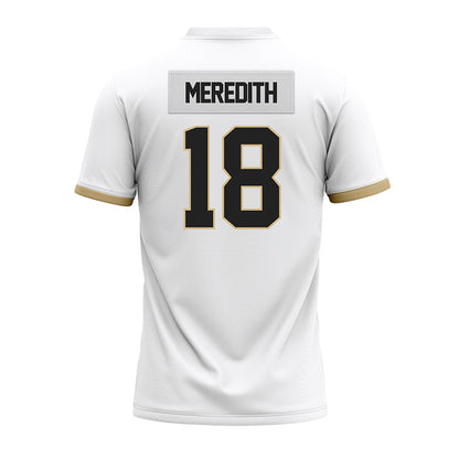 Purdue - NCAA Football : Bennett Meredith - White Premium Football Jersey