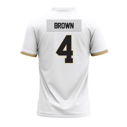 Purdue - NCAA Football : Kam Brown - White Premium Football Jersey