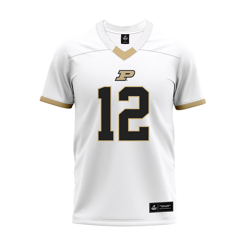 Purdue - NCAA Football : Corey Smith - White Premium Football Jersey-0