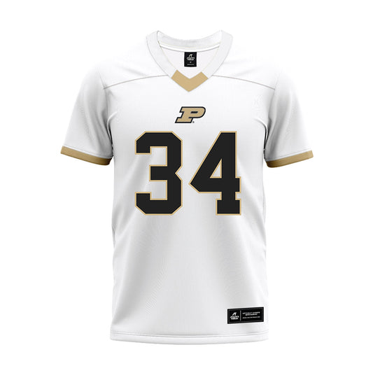 Purdue - NCAA Football : Damarjhe Lewis - White Premium Football Jersey