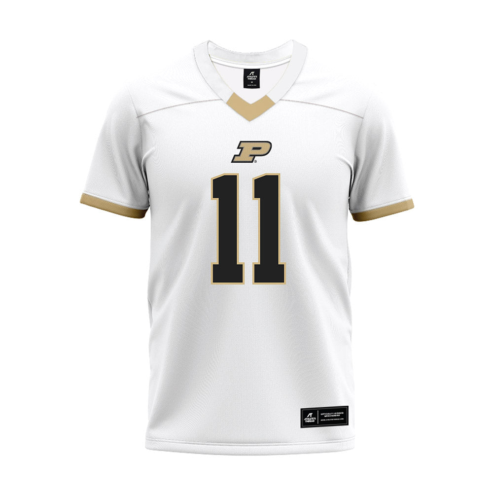 Purdue - NCAA Football : TraMar Harris - White Premium Football Jersey-0