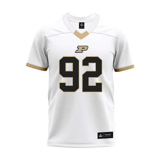 Purdue - NCAA Football : Mo Omonode - White Premium Football Jersey