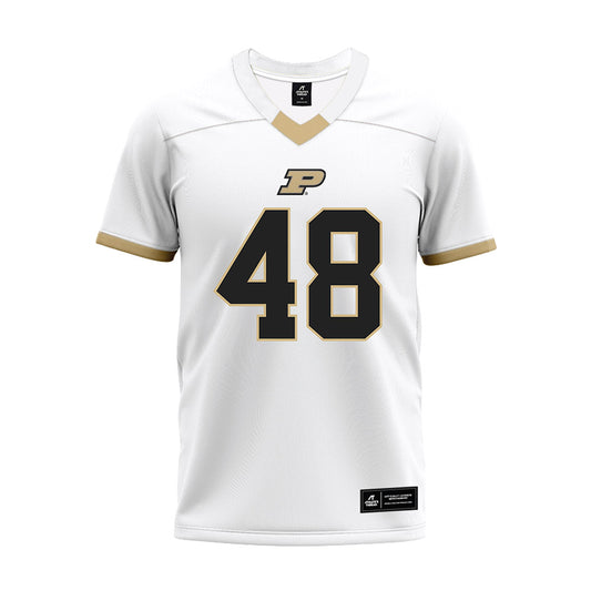 Purdue - NCAA Football : Bennett Boehnlein - White Premium Football Jersey