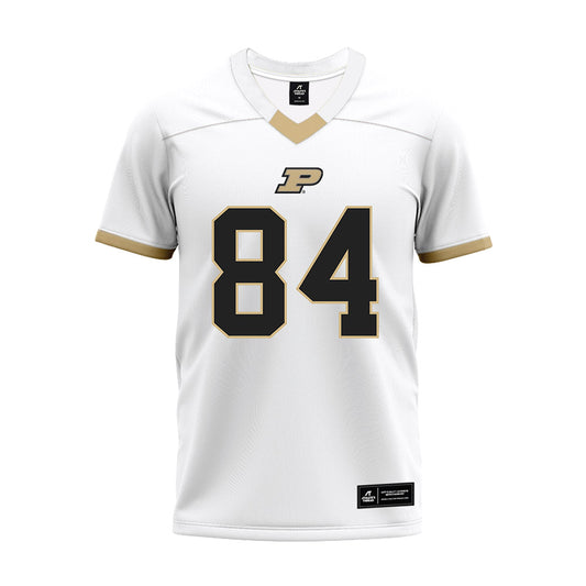 Purdue - NCAA Football : Nolan Buckman - White Premium Football Jersey