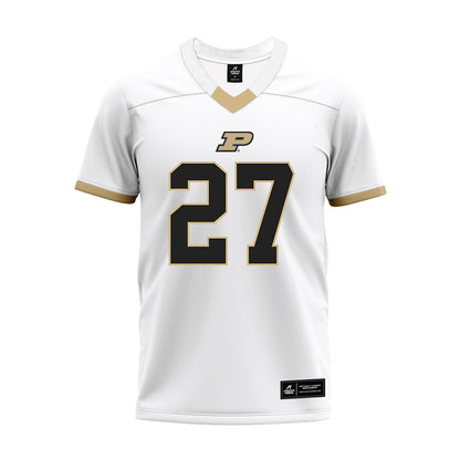 Purdue - NCAA Football : Zeke Williams - White Premium Football Jersey