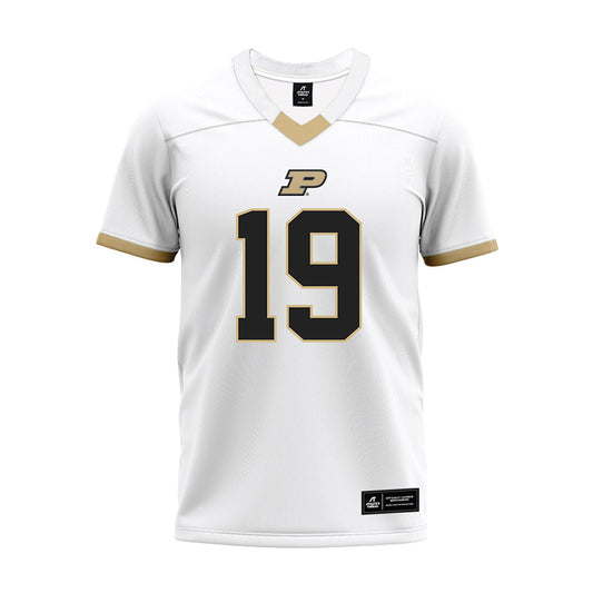 Purdue - NCAA Football : Landon Brooks - White Premium Football Jersey-0