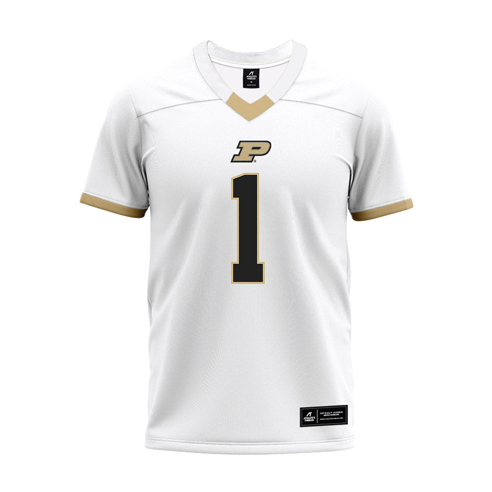 Purdue - NCAA Football : LeonTre Bradford - White Premium Football Jersey-0